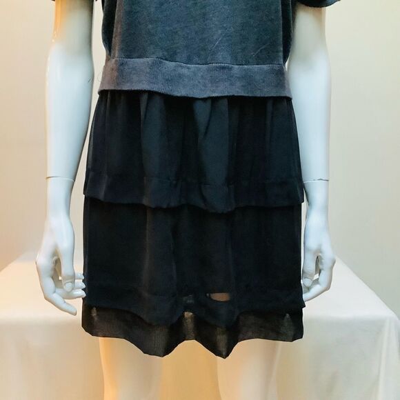 NATION LTD MINI DRESS SIZE MEDIUM BLACK GRAY - Picture 2 of 6